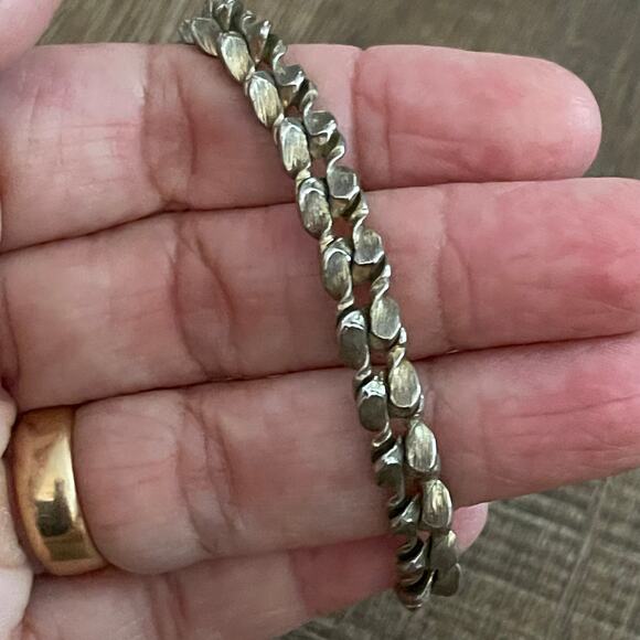 Vintage Antique Silver Silvertone Bracelet - Picture 2 of 5